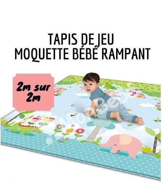 TAPIS DE JEU MOQUETTE BÉBÉ RAMPANT - Mon Bébé Maroc
